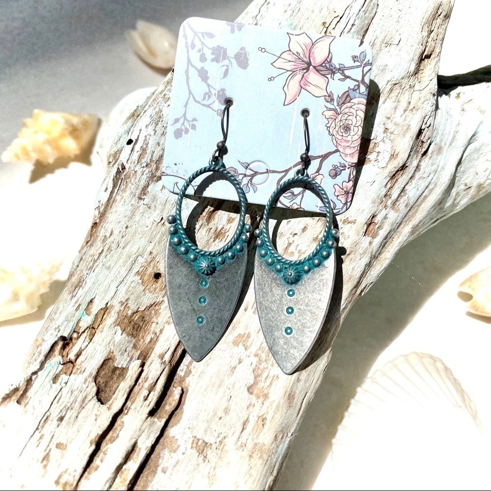 GORGEOUS Boho metal earrings with a native gypsy hippy vibe